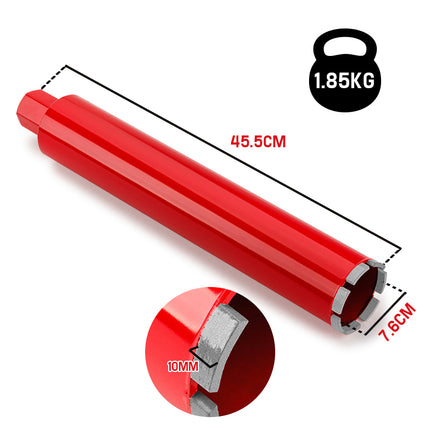 Baumr-AG Diamond Core Drill Bit 76mm Concrete Wet Dry Tile Stone Brick Marble 1-1/4 UNC 5