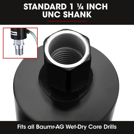 Diamond Core Drill Bit 102mm Concrete Wet Dry Tile Stone Brick Marble 1-1/4 UNC 3