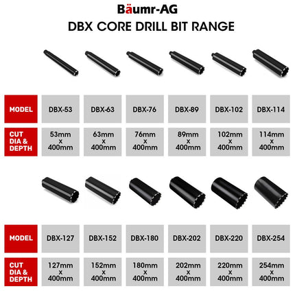 Diamond Core Drill Bit 102mm Concrete Wet Dry Tile Stone Brick Marble 1-1/4 UNC 4