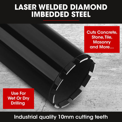 Baumr-AG Diamond Core Drill Bit 114mm Concrete Wet Dry Tile Stone Brick Marble 1-1/4 UNC 2