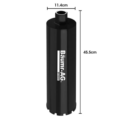 Baumr-AG Diamond Core Drill Bit 114mm Concrete Wet Dry Tile Stone Brick Marble 1-1/4 UNC 5