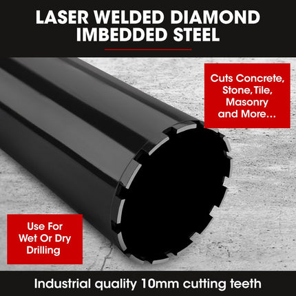 Baumr-AG Diamond Core Drill Bit 152mm Concrete Wet Dry Tile Stone Brick Marble 1-1/4 UNC 2