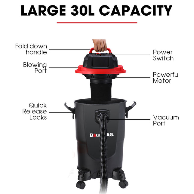 Baumr-AG 30L 1200W Wet and Dry Vacuum Cleaner, with Blower, for Car, Workshop, Carpet 2