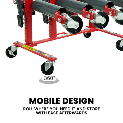 T-Rex Vehicle Positioning Jack Storage Rack Stand, Heavy Duty Design with Locking Castor Wheels 4