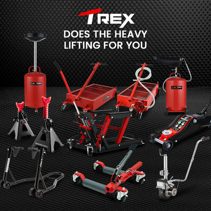 T-Rex Vehicle Positioning Jack Storage Rack Stand, Heavy Duty Design with Locking Castor Wheels 6