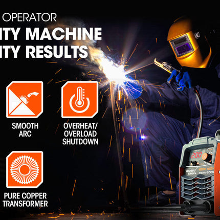 ROSSI 200 Amp Portable Inverter Arc Stick Welder, MMA DC Gas Inverter Welding Machine, 15A Plug 3