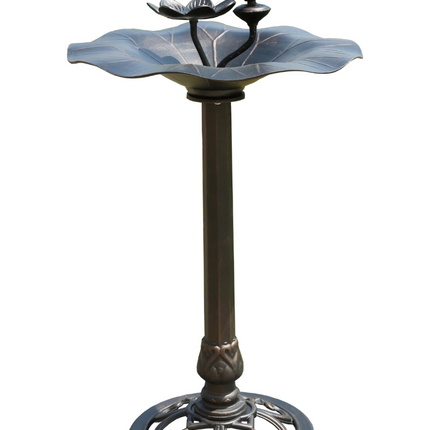Lotus bird bath Bronze