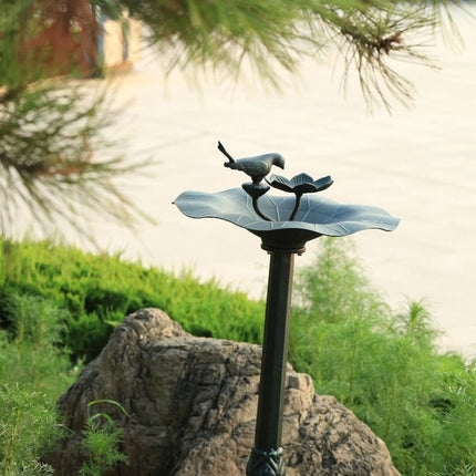Lotus bird bath Dark Green 3