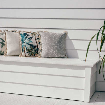 Cushion Cover-Coastal Fringe Natural-Palm Trees Natural-45cm x 45cm 3