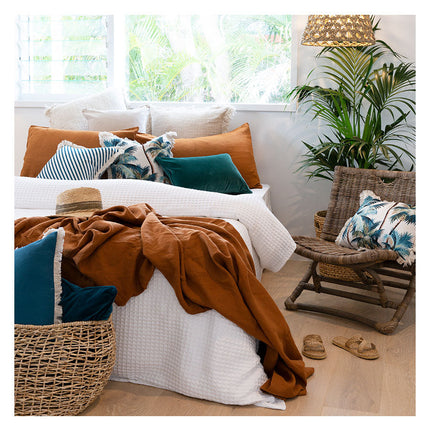 Cushion Cover-Coastal Fringe Natural-Palm Trees Natural-45cm x 45cm 5