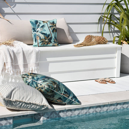 Cushion Cover-With Piping-Palm Trees Lagoon-60cm x 60cm 5
