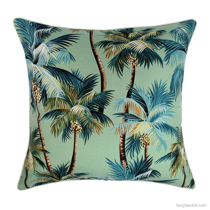 Cushion Cover-With Piping-Palm Trees Lagoon-60cm x 60cm