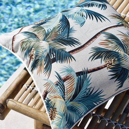 Cushion Cover-With Piping-Palm Trees Natural-45cm x 45cm 3