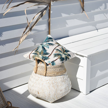 Cushion Cover-With Piping-Palm Trees Natural-45cm x 45cm 4