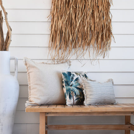 Cushion Cover-With Piping-Palm Trees Natural-45cm x 45cm 5