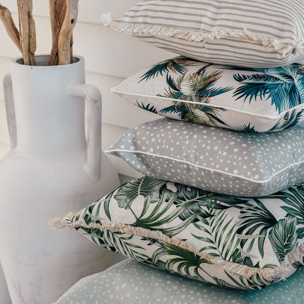 Cushion Cover-With Piping-Palm Trees Natural-45cm x 45cm 6