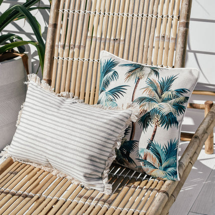 Cushion Cover-With Piping-Palm Trees Natural-45cm x 45cm 8