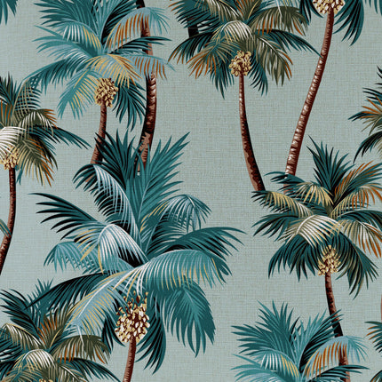 Cushion Cover-Coastal Fringe-Palm Trees Seafoam-60cm x 60cm 2