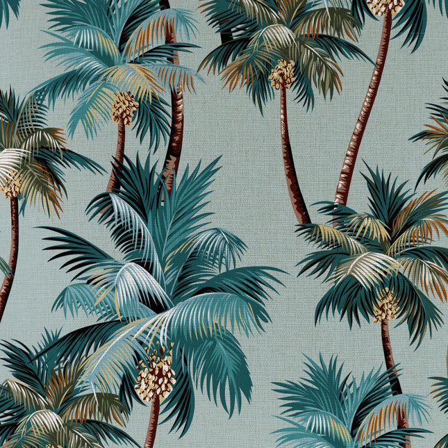 Cushion Cover-Coastal Fringe-Palm Trees Seafoam-60cm x 60cm 2