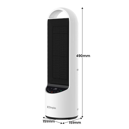 Dimplex 2kW Personal DC Digital Ceramic Heater in Black and White 4