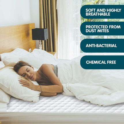 Laura Hill Luxury Cool Max Comfortable Fully Fitted Bed Mattress Protector - King 10