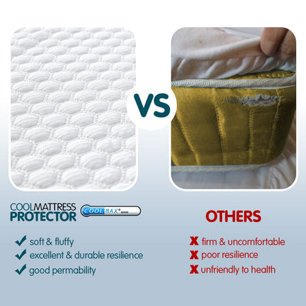 Laura Hill Luxury Cool Max Comfortable Fully Fitted Bed Mattress Protector Queen 7