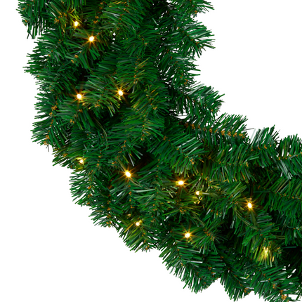Christabelle 61cm Chadwick Christmas Wreath with LED Lights Front Door Decoration Ornament 4