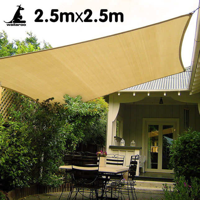 Wallaroo Square Shade Sail 2.5 x 2.5m - Sand 2
