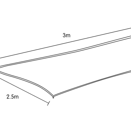 Wallaroo Rectangular Shade Sail 3 x 2.5m - Sand 8
