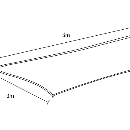 Wallaroo Square Shade Sail: 3m x 3m - Sand 8