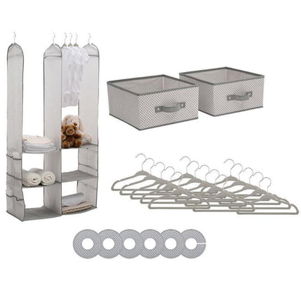 Delta Children 24 Piece Nursery Storage Set - Cool Grey Cool Grey 2