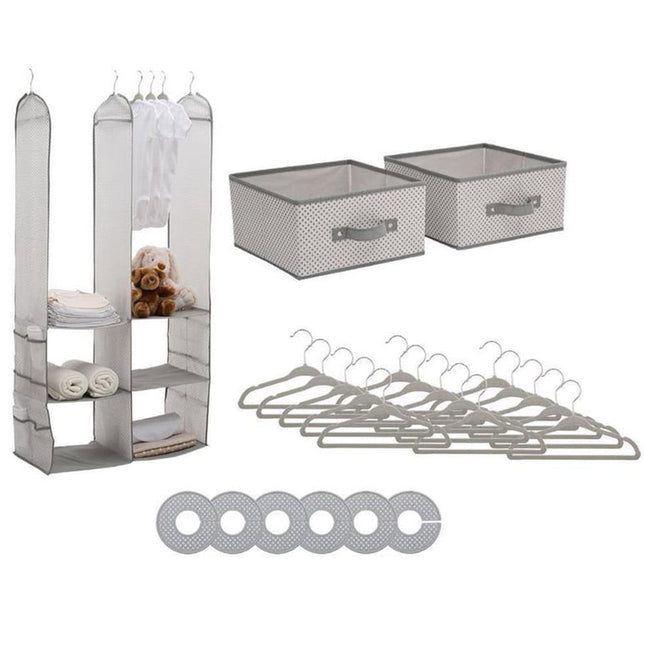 Delta Children 24 Piece Nursery Storage Set - Cool Grey Cool Grey 2