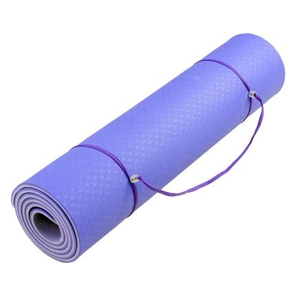 Powertrain TPE Yoga Exercise Mat Home Gym Pilates Fitness 8mm Thick in Light Purple 4