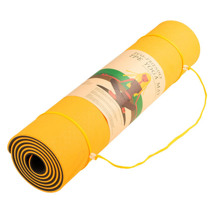 Powertrain TPE Yoga Exercise Mat Home Gym Pilates Fitness 8mm Thick in Orange 4
