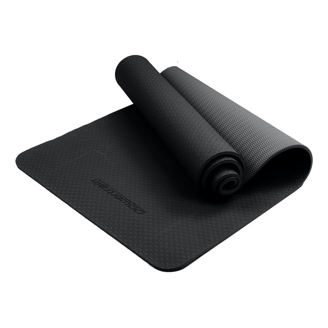 Powertrain Eco-friendly Dual Layer 6mm Yoga Mat | Midnight | Non-slip Surface And Carry Strap For Ultimate Comfort And Portability 2