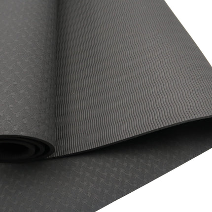 Powertrain Eco-friendly Dual Layer 6mm Yoga Mat | Midnight | Non-slip Surface And Carry Strap For Ultimate Comfort And Portability 3