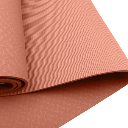 Powertrain Dual Layer 6mm Yoga Mat | Peach | Non-slip Surface And Carry Strap For Ultimate Comfort And Portability 4