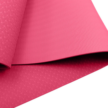 Powertrain Dual Layer 6mm Yoga Mat | Pink | Non-slip Surface And Carry Strap For Ultimate Comfort And Portability 4