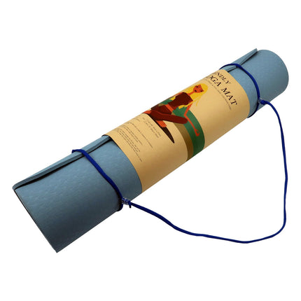 Powertrain Dual Layer 6mm Yoga Mat | Sky Blue | Non-slip Surface And Carry Strap For Ultimate Comfort And Portability 5