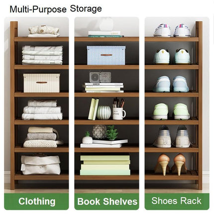 8 Tier Tower Bamboo Wooden Shoe Rack Corner Shelf Stand Storage Organizer 2