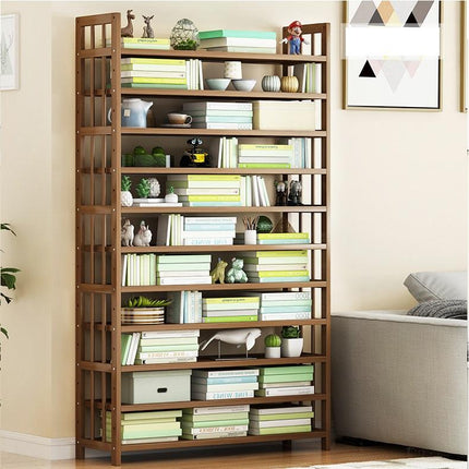 8 Tier Tower Bamboo Wooden Shoe Rack Corner Shelf Stand Storage Organizer 7