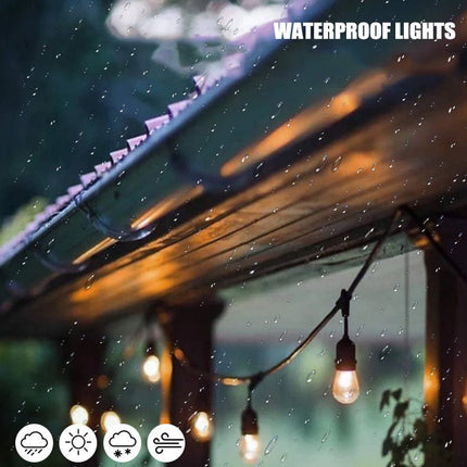 15M Plug Festoon String Lights Kits Globe Outdoor Christmas Party Garden 7