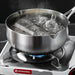 20cm 316L Stainless Steel Saucepan Compound Steel Honeycomb Nonstick Sauce Pan with Glass Lid 2.2L Pot Stay-Cool Handle Multipurpose Milk Saucepan, Induction Capable and Gas Stove 3