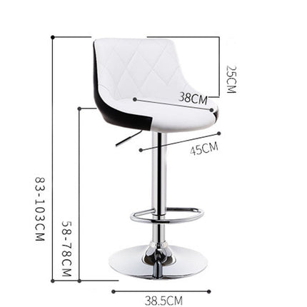 Bar Stools Kitchen Bar Stool Leather Barstools Swivel Gas Lift Counter Chairs x2 BS8403 White 9