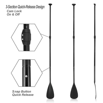 Alloy Adjustable 2-part SUP Paddle Stand Up Paddle Board Edge Guard 160-215cm Double 2