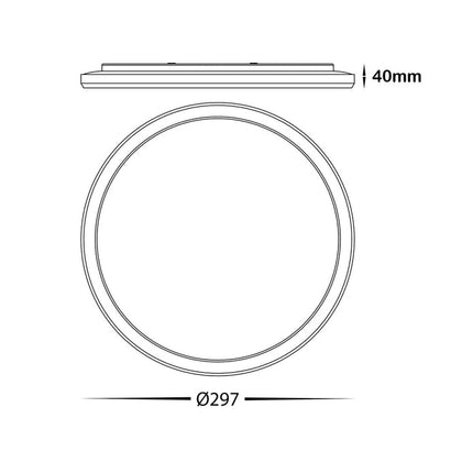 BAMDECOR Ultra-thin 25W Tri-colour Flush Round LED Oyster Light Ceiling LED Light SAA/RCM 2