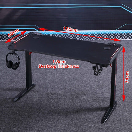 140cm RGB Gaming Desk Desktop PC Computer Desks Desktop Racing Table Office Laptop Home AU 2