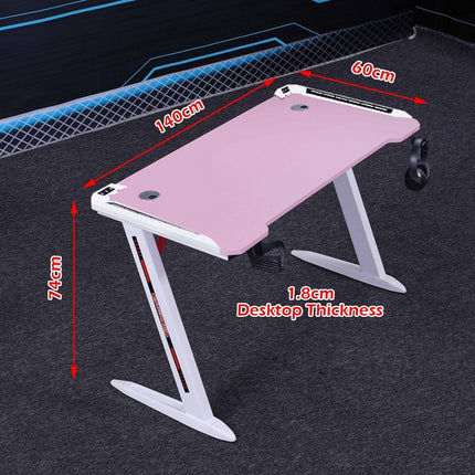 140cm RGB Gaming Desk Desktop PC Computer Desks Desktop Racing Table Office Laptop Home AU 4