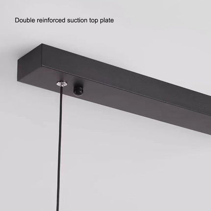 Modern Minimalist Trapezoid Pendant Light Adjustable LED Bar Light Black 2