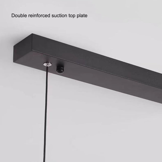 Modern Minimalist Trapezoid Pendant Light Adjustable LED Bar Light Black 2